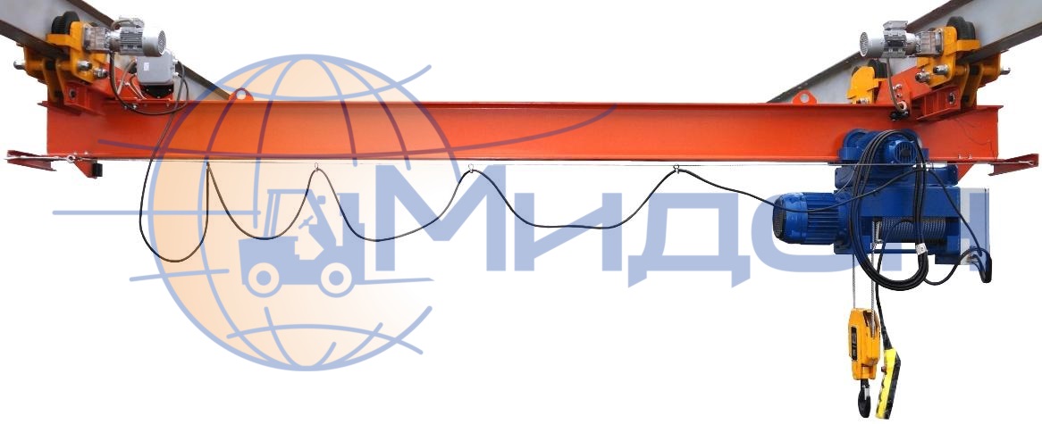 Кран мостовой подвесной электрический Россия 8 т, L= 12 м, пролёт= 9 м