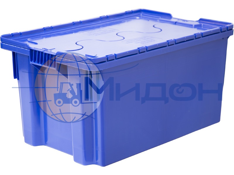 Ящик пластиковый FUTURA ZIP 601-1 SP с крышкой на петлях Safe PRO, сплошной 600 х 400 х 315