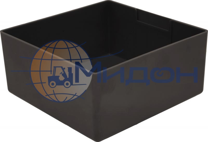 Ящик пластиковый для склада 6007 ESD черный антистатичный, сплошной 150 х 150 х 70