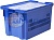 Ящик пластиковый FUTURA ZIP 602-1 с крышкой на петлях, перфорированный, дно сплошное 600 х 400 х 315