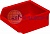 Лоток пластиковый для склада ITALIA Ancona 5000, красный, сплошной 107 х 98 х 47