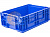 Контейнер пластиковый 4147 VDA светло-синий, стенки сплошные, дно с отверстиями 396 х 297 х 148